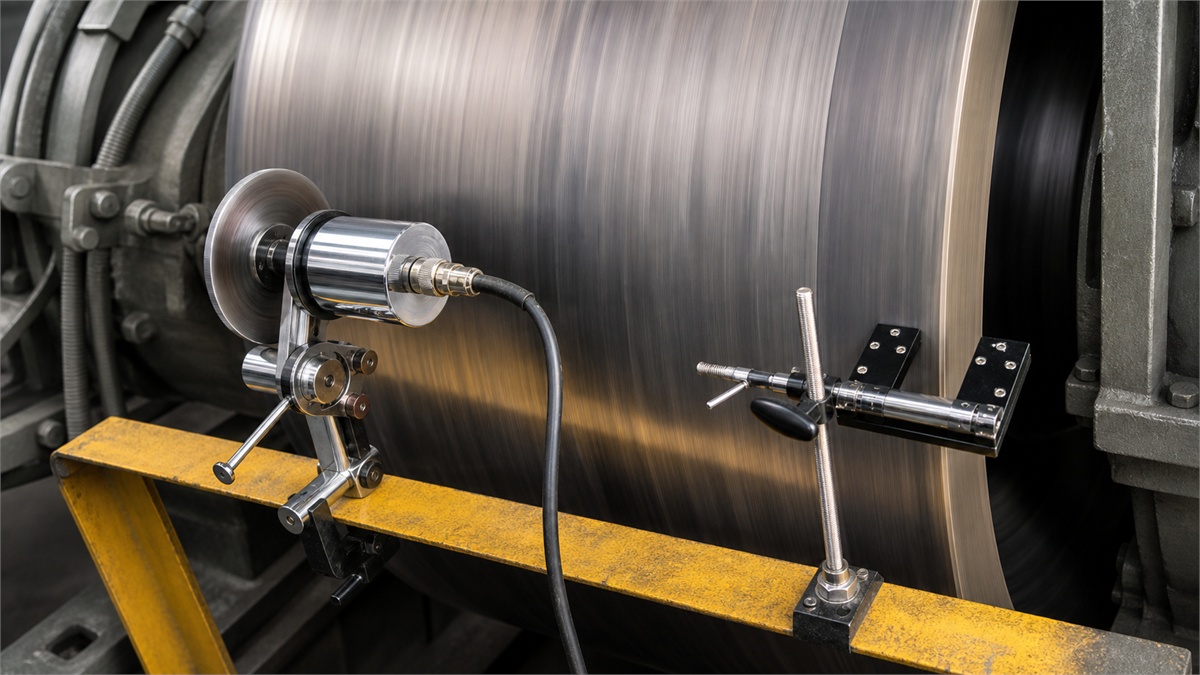 Rotary kiln diameter measurement system for cement plant shell tyre and roller inspection